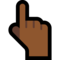 Backhand Index Pointing Up - Medium Black emoji on Microsoft